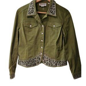Christine Alexander Small Embellished Green Jacket Stampede Rodeo Western